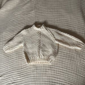Handmade Cable Knit Sweater Baby Infant 0-6 Mos.
